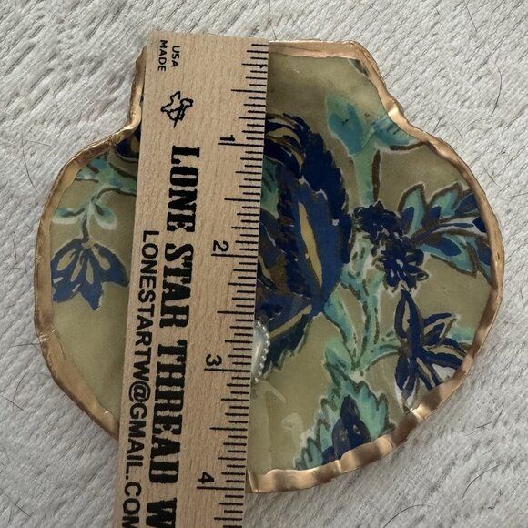 Handmade Decoupage Scallop Shell Trinket Art Deco Flower Pearl Heart - Picture 5 of 6